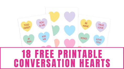 18 Free Printable Conversation Hearts Freebie Finding Mom