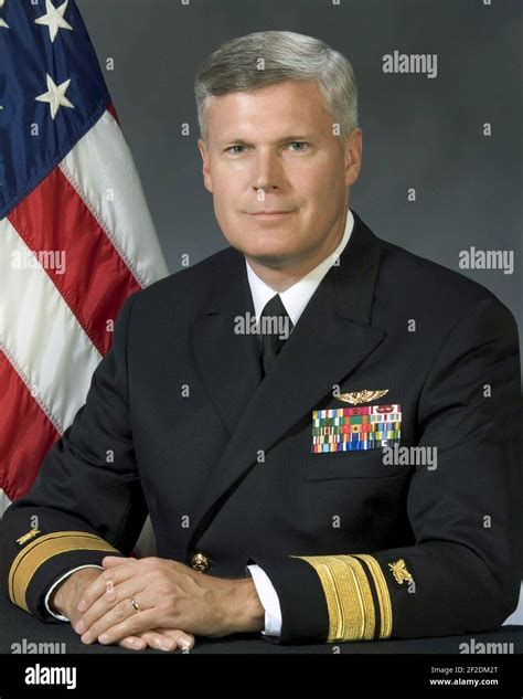 Portrait Of Us Navy Rear Admiral Upper Half Alan S Thompson Stock