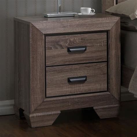 Crown Mark Farrow B5500 2 Contemporary Nightstand With Large Frame