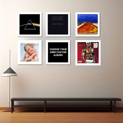 Custom Album Cover Wall Art Set Of 6 Album Cover Poster Framed And