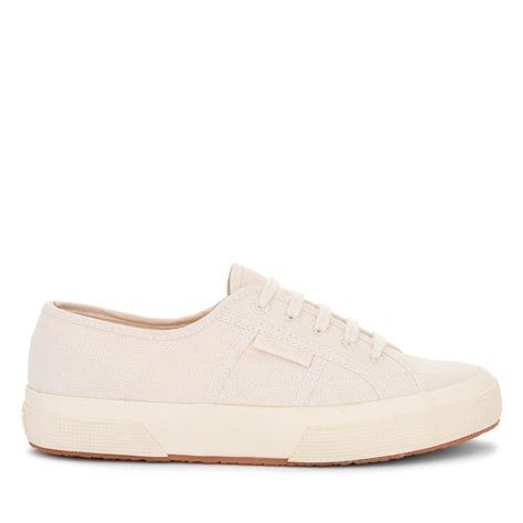 Superga® Womens Natural Beige 2750 Organic Canvas Shoes Trainers