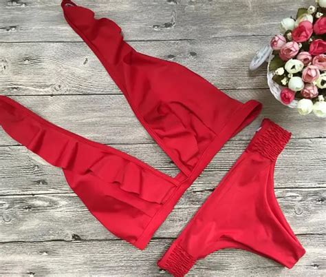 2018 New Solid Color Bikini Set Swimsuit For Womenswimsuit For Women