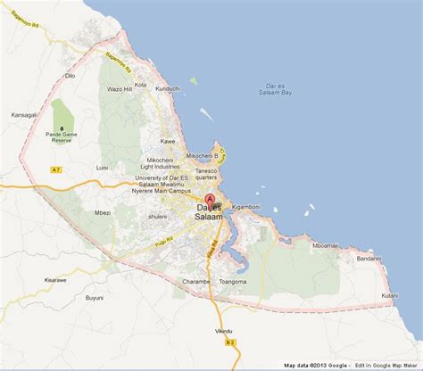 Map Of Dar Es Salaam