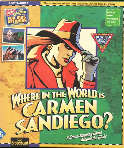 Where In The World Is Carmen Sandiego Deluxe Edition 1992 Dos Box