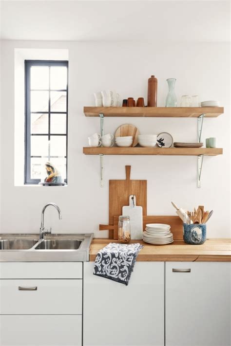 Wall Mounted Kitchen Shelves Decor Ideas