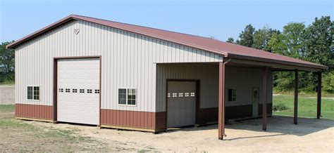 36x48x14 With 12x48 Lean To Building A Pole Barn Metal Buildings