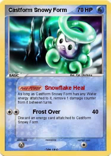 Pokémon Castform Snowy Form Snowflake Heal My Pokemon Card