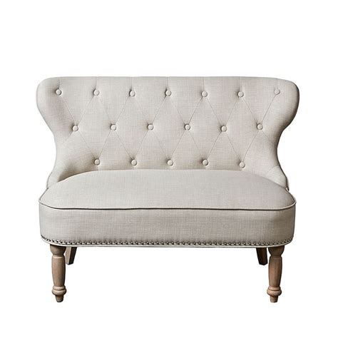 Madison Park Stanford Settee In Beige Bed Bath And Beyond Love Seat