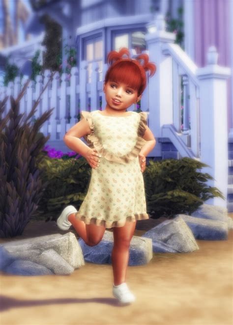 Toddler Ruffle Dress At Lsim Sims 4 Updates