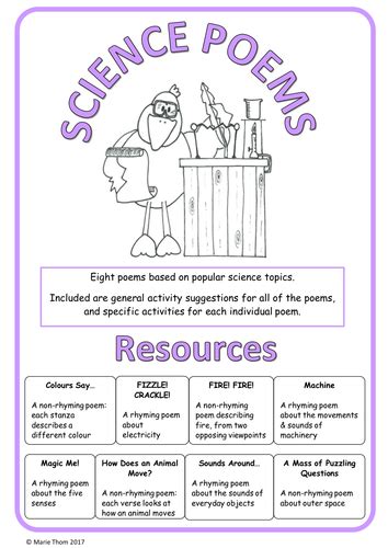 Science Poems 8 Original Poems Based On Popular Primary School