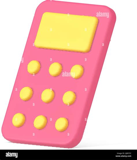 Decorative Pink Glossy Calculator Diagonal Placed Electronic Badge