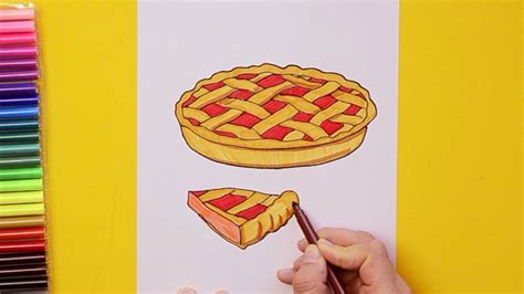 How To Draw Apple Pie Thanksgiving Youtube