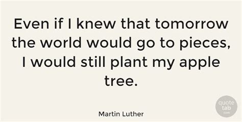 Martin Luther Even If I Knew That Tomorrow The World Would Go To