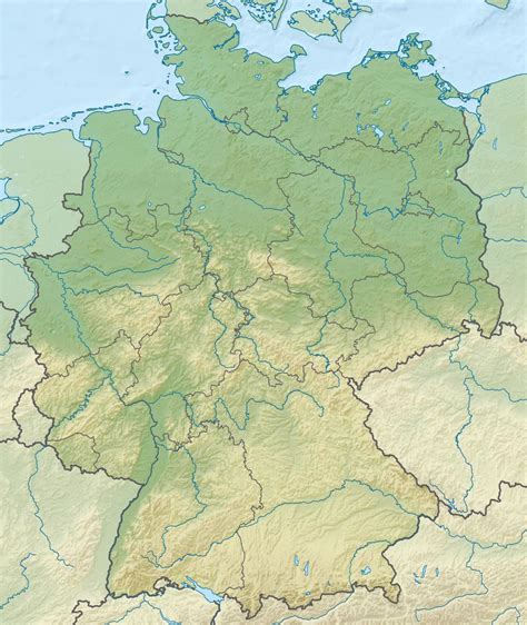Large Detailed Relief Map Of Germany Germany Europe Mapsland
