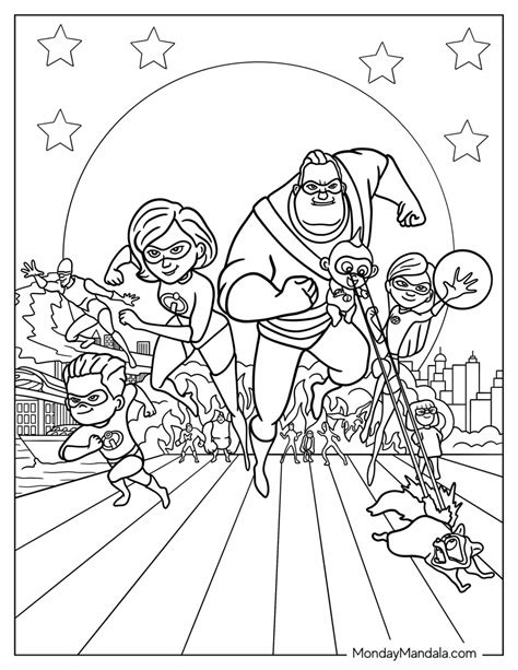 20 Incredibles Coloring Pages Free Pdf Printables