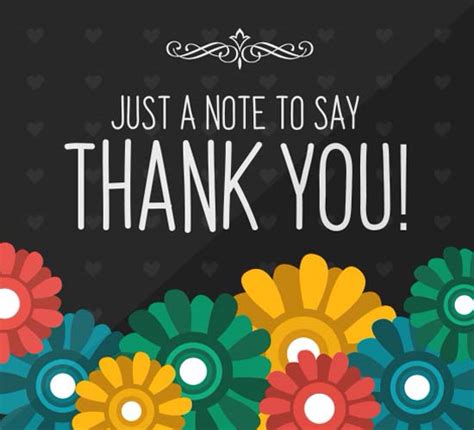 Thank You Note With Flowers. Free For Everyone eCards, Greeting Cards 