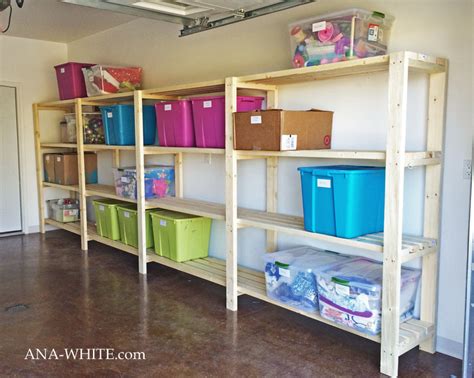 Ana White Easy Economical Garage Shelving From 2x4s Diy Projects