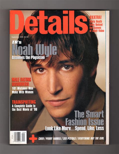 Details Magazine September 1996 Cover Noah Wyle Adult Video Angie Everhart Cher Ving