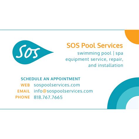 Free for commercial use high quality images. SOS Pool Services Business Card Design - ArpiDesign.com