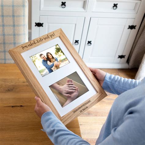Personalised Asked And Said Yes Engagement Photo Frame By Mirrorin