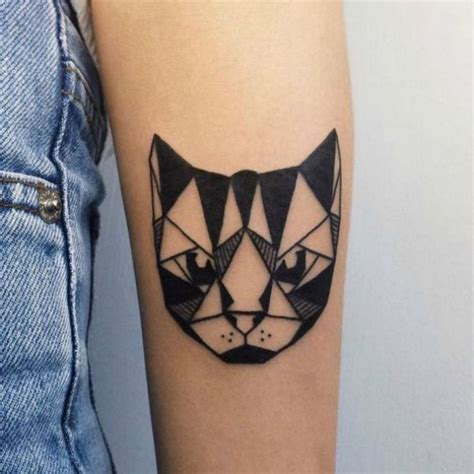 Geometric Cat Tattoo Tatoo Art Tattoo You Ink Tattoo Head Tattoos