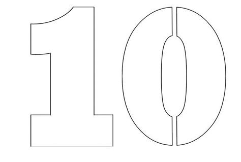 7 Best Images Of Medium Printable Stencil Numbers 1 10 10 Inch Number