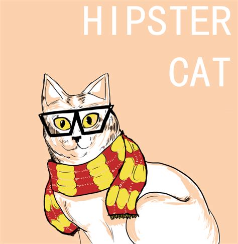 Hipster Cat By Foxparades Hipster Cat Indie Hipster Disney Characters