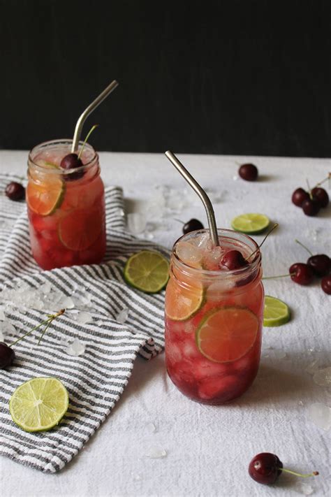 Pour the gin and lime juice into the glass. Cherry Limeade Gin and Tonic — My Diary of Us | Gin ...
