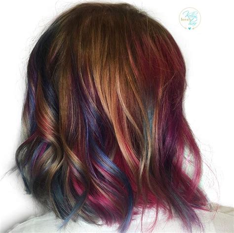 Vivid Color Magenta Pink Purple Blue Bronze And Red Hair Color