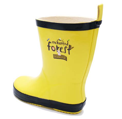 Kids Girls Boys Childrens Yellow Wellingtons Rain Splash Welly Boots
