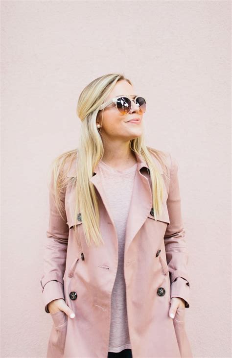 Dusty Rose Pink Trench Coat Color By K Pink Trench Coat Trench Coat