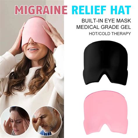 Gel Ice Headache Migraine Relief Hat Cold Therapy Migraine Relief Cap