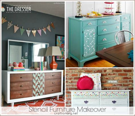 27 Stencil Furniture Makeovers With Tutorials And Techniques Craftionary