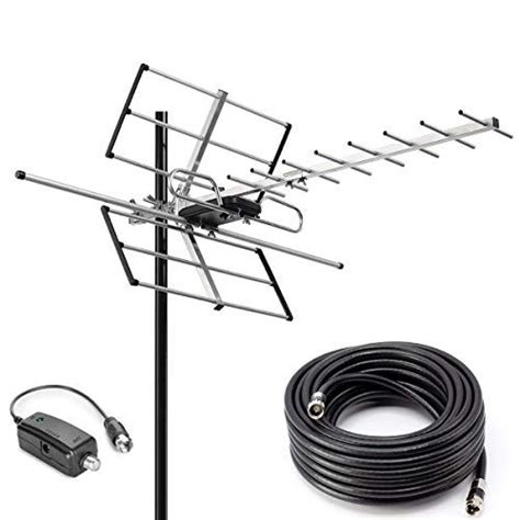 Pbd Outdoor Digital Amplified Yagi Hdtv Antenna Built In High Gain And