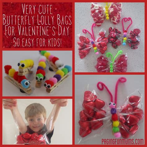 Butterfly Lolly Bags For Valentines Day Jenni Paging Fun Mums