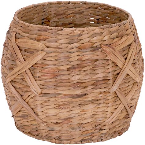 Household Essentials X Weave Round Wicker Floor Basket