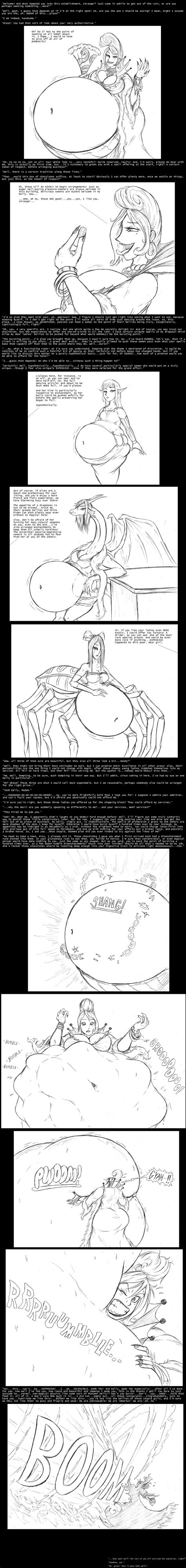 Bursting Brothel (BELLY GOES BOOM IN PIC #10) by Saxxon on DeviantArt