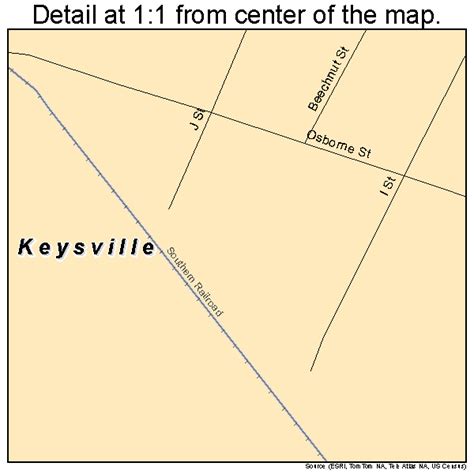 Keysville Virginia Street Map 5142264