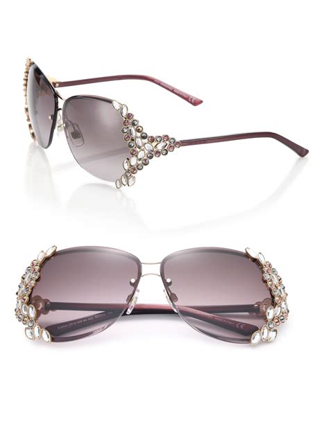 Swarovski Special Edition 65mm Crystal Sunglasses In Black Lyst