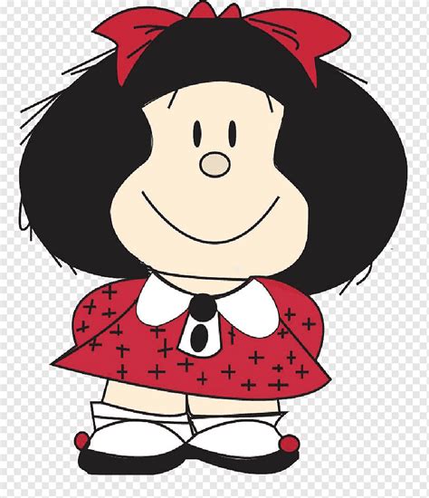 Personagem Feminina Vestido Vermelho Mafalda Comics Caricature
