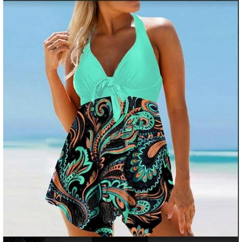 2 piece bathing suits for women trendy high waisted bikini tankini comfortable and stylish set