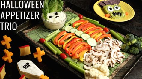 Halloween Veggie Tray Appetizer Trio Recipe Healthy Recipes