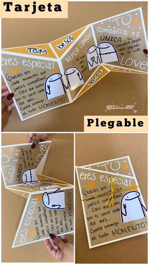 The Instructions To Make A Folded Card With Spanish Words And Pictures