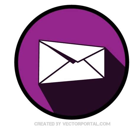 Purple Mail Icon Vector Download At Vectorportal Clipart Best