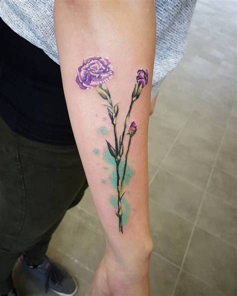 48+ Carnation Flower Tattoo Design
