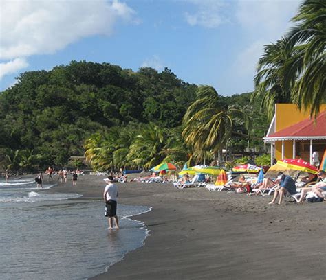 dominica black sand beach