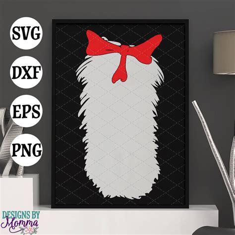 Cat In The Hat Belly Vector Svg Eps Dxf Png Ai Instant Download