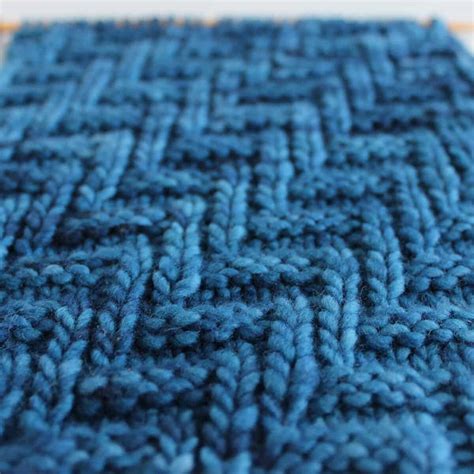 Diagonal Chevron Zigzag Stitch Knitting Pattern For Beginners Studio Knit