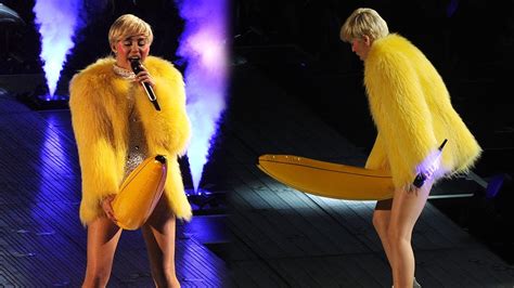 Miley Cyrus Grinds On Banana At Amsterdam Concert YouTube