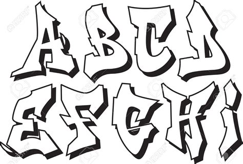 Dibujo De Letras De Graffiti Para Colorear Alfabeto Grafite Grafite
